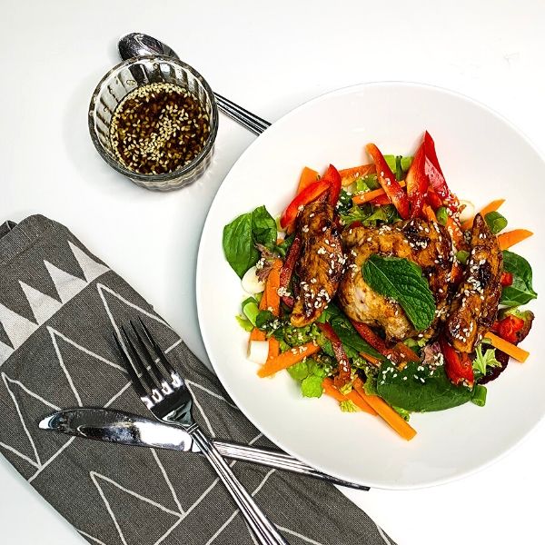 Sticky Soy Chicken Salad