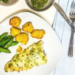 Cheesy Pesto Hake